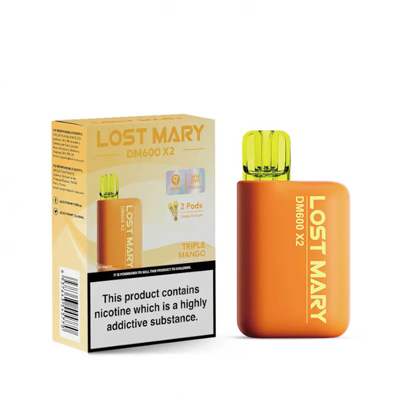 Lost Mary DM600 X2 Triple Mango Disposable Vape 20mg