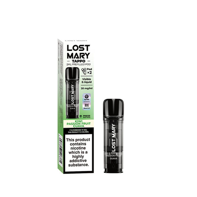 Lost Mary Tappo Kiwi Passion Fruit Guava Prefilled Pods 20mg - 2 Pack