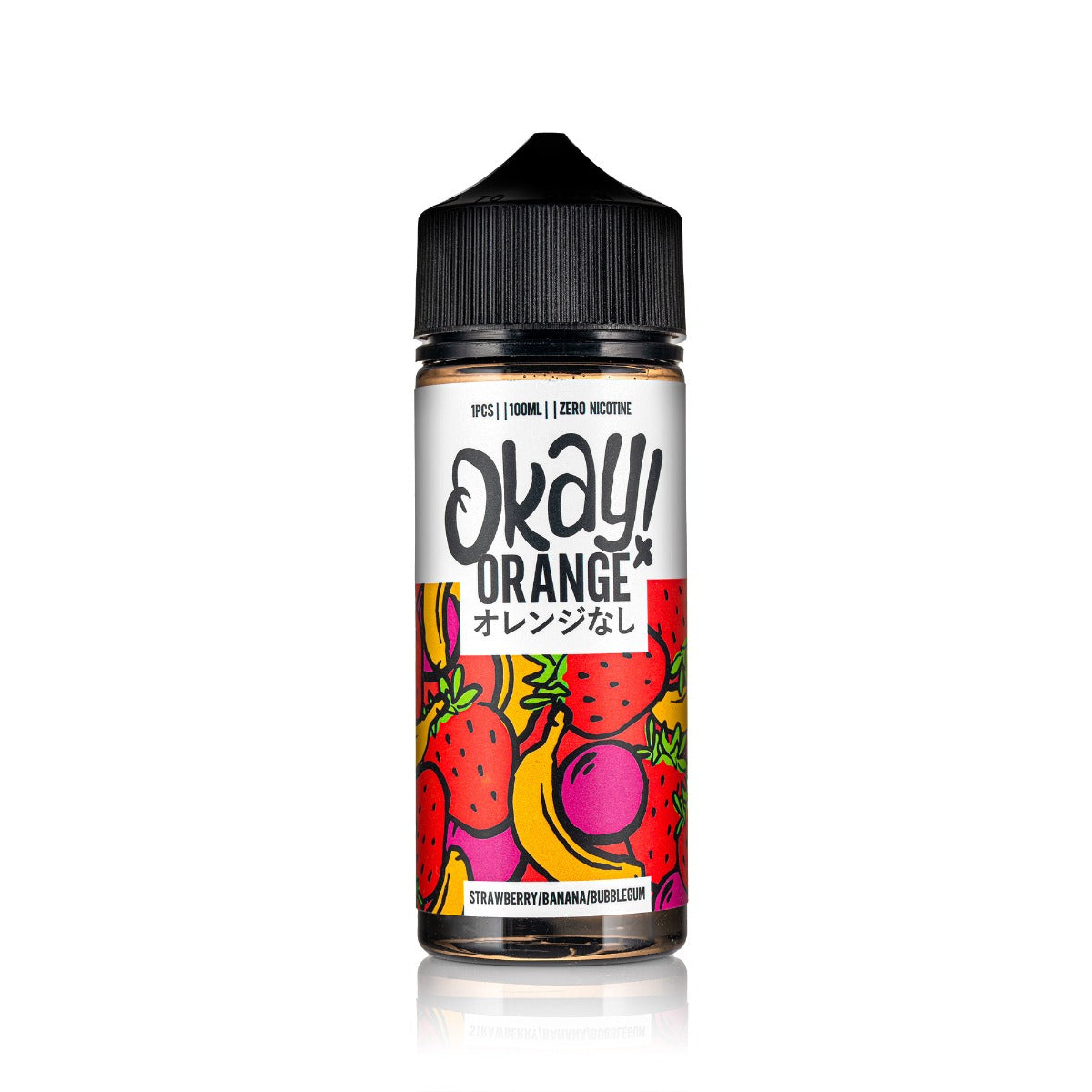 Okay! Orange - Strawberry Banana Bubblegum 100ml Shortfill E-Liquid