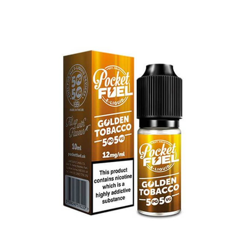 Pocket Fuel Golden Tobacco 50/50 E-Liquid