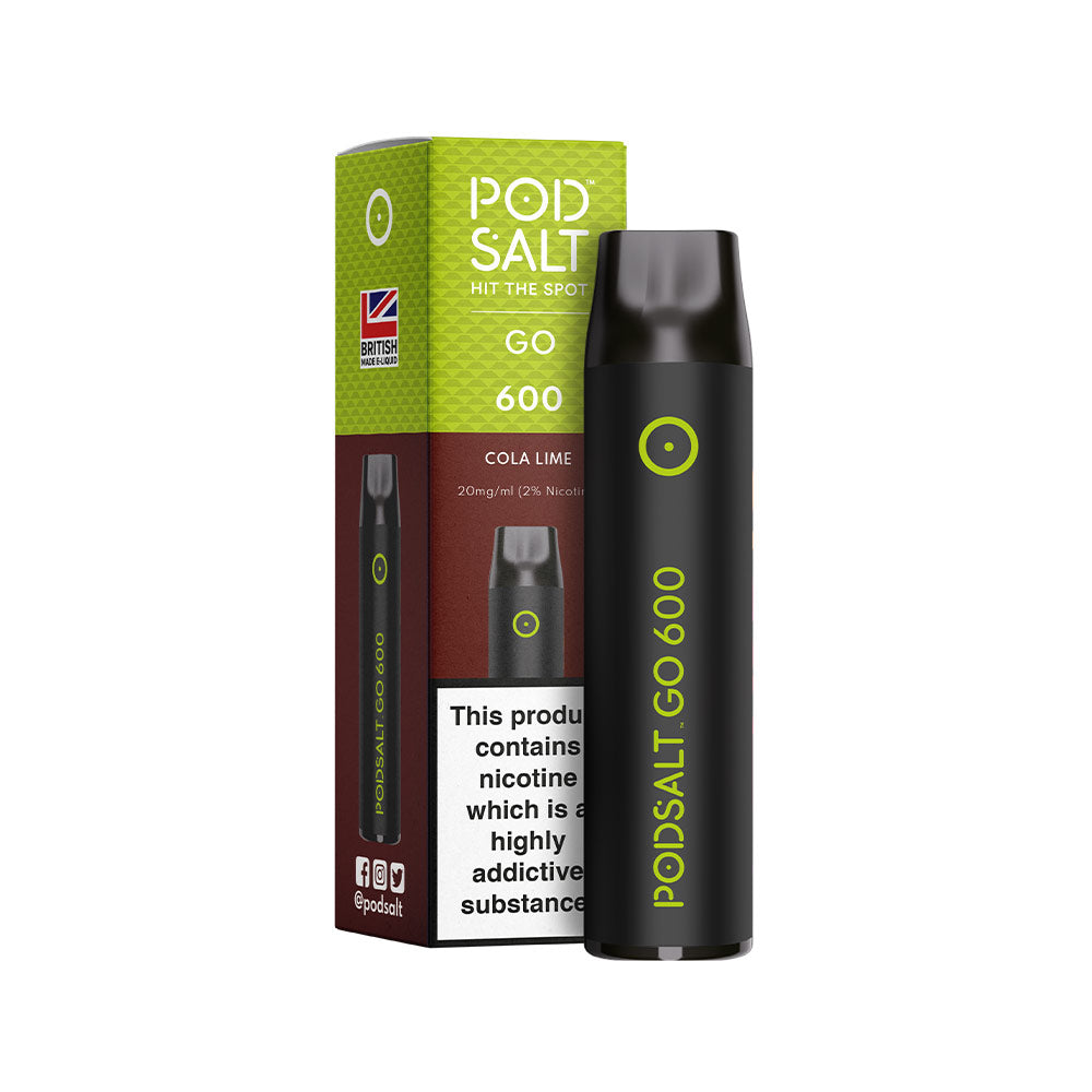 Pod Salt Go 600 Cola Lime 20mg Disposable Vape