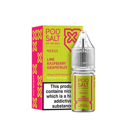 Pod Salt Nexus Lime Raspberry Grapefruit Nic Salt E-Liquid 10ml