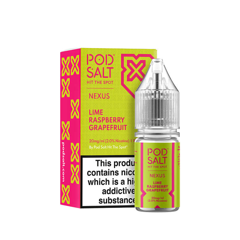 Pod Salt Nexus Lime Raspberry Grapefruit Nic Salt E-Liquid 10ml