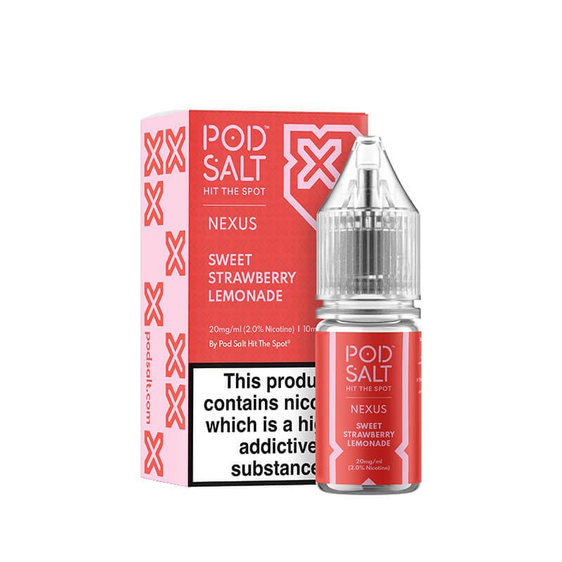 Pod Salt Nexus Sweet Strawberry Lemonade Nic Salt E-Liquid 10ml