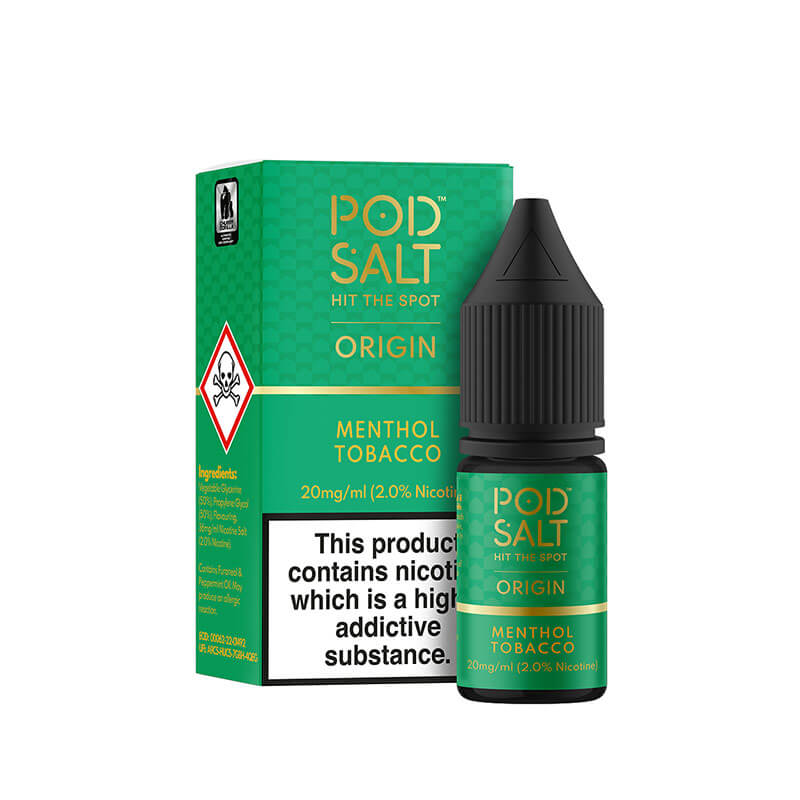 Pod Salt Origin Menthol Tobacco 10ml Nic Salt E-liquid