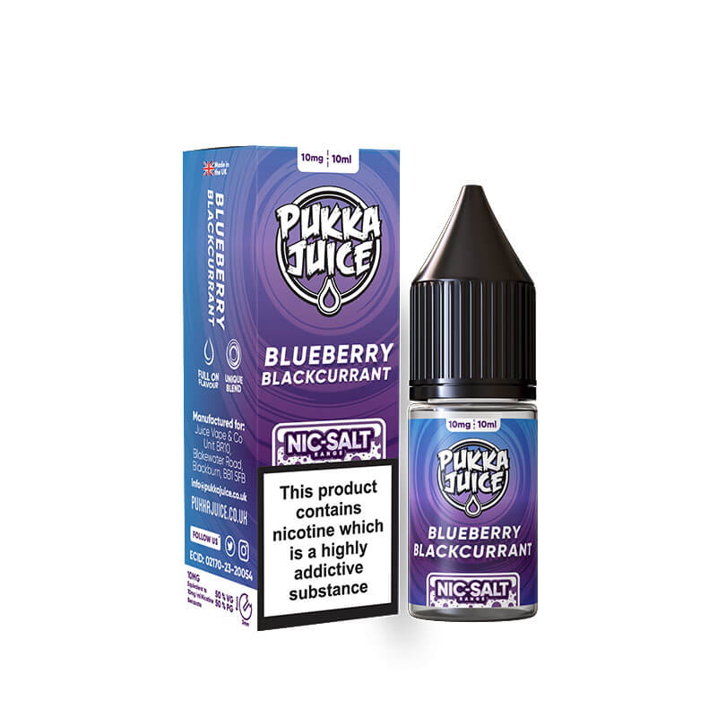 Pukka Juice Blueberry Blackcurrant 10ml Nic Salt E-liquid