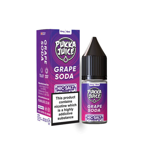 Pukka Juice Grape Soda 10ml Nic Salt E-liquid