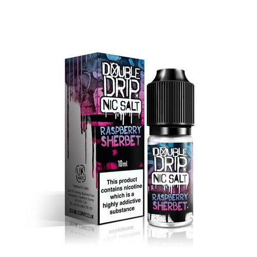 Double Drip Raspberry Sherbet Nic Salts E Liquid 10ml