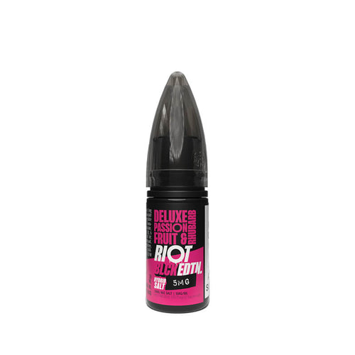 Riot Squad BLCK EDTN Deluxe Passionfruit & Rhubarb 10ml Nic Salt E-Liquid