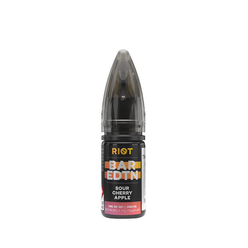 Riot Squad BAR EDTN Sour Cherry Apple 10ml Nic Salt E-Liquid