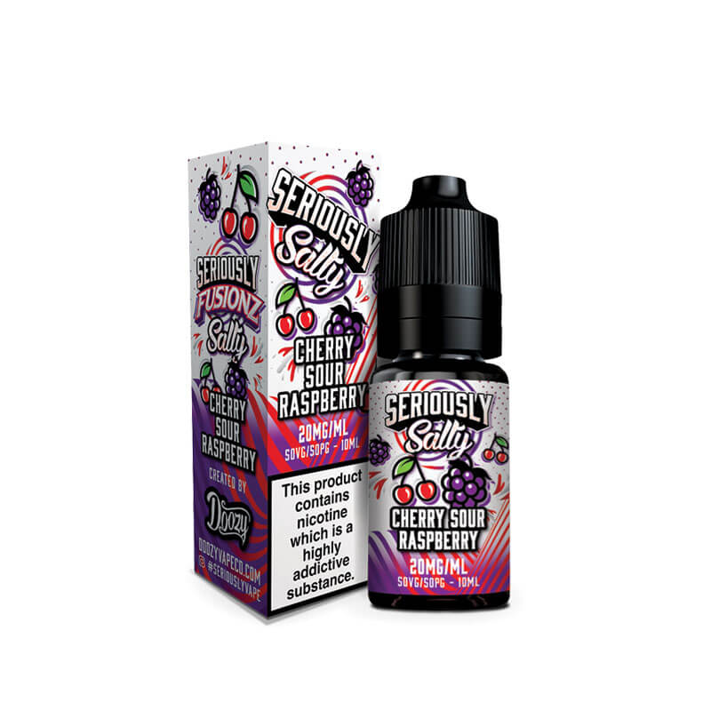 Doozy Vape Co Seriously Fusionz Salty Cherry Sour Raspberry 10ml Nic Salt E-Liquid