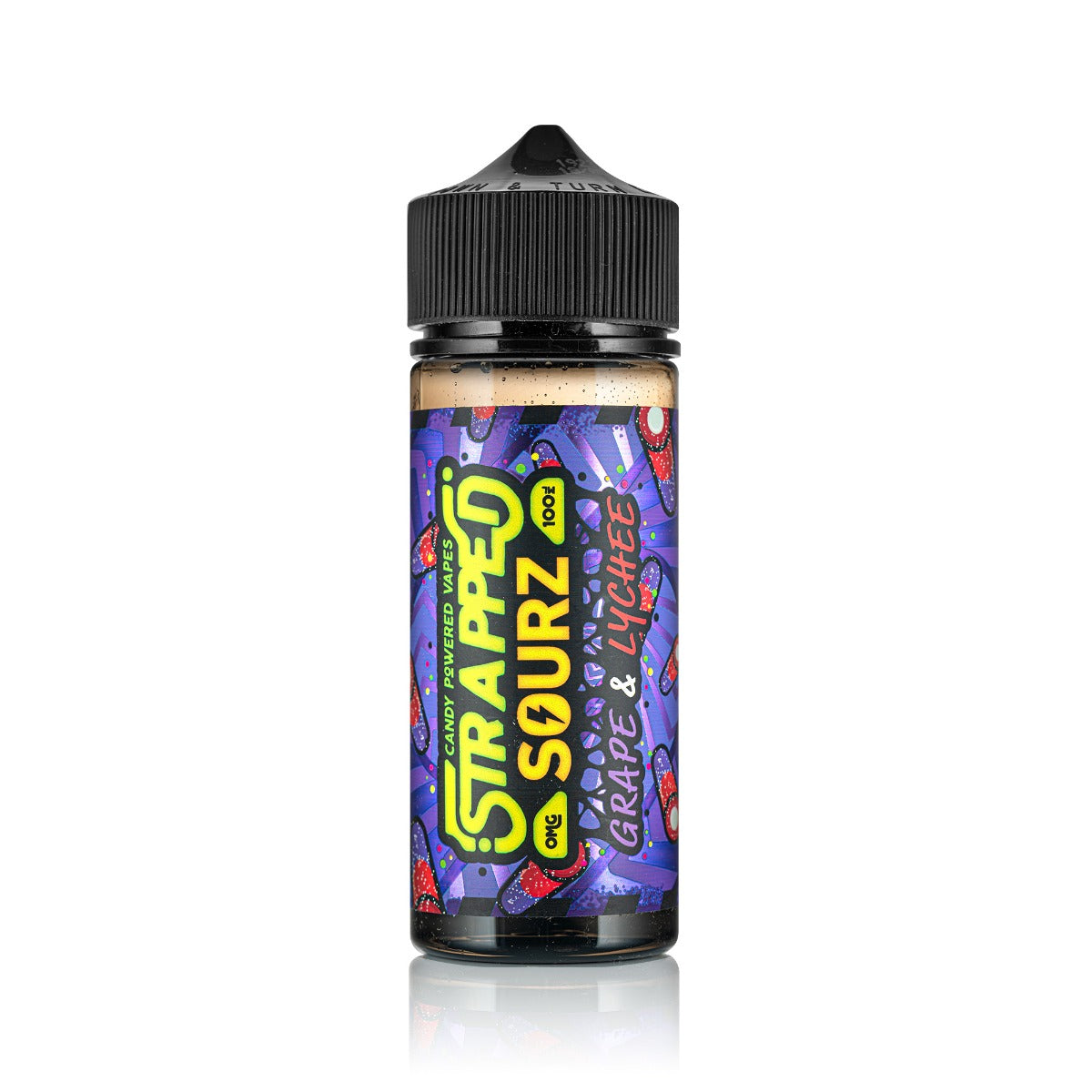 Strapped Sourz Grape & Lychee 100ml Shortfill E-Liquid