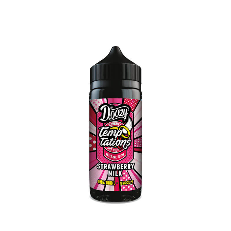 Doozy Vape Co Temptations Strawberry Milk 100ml Shortfill E-Liquid