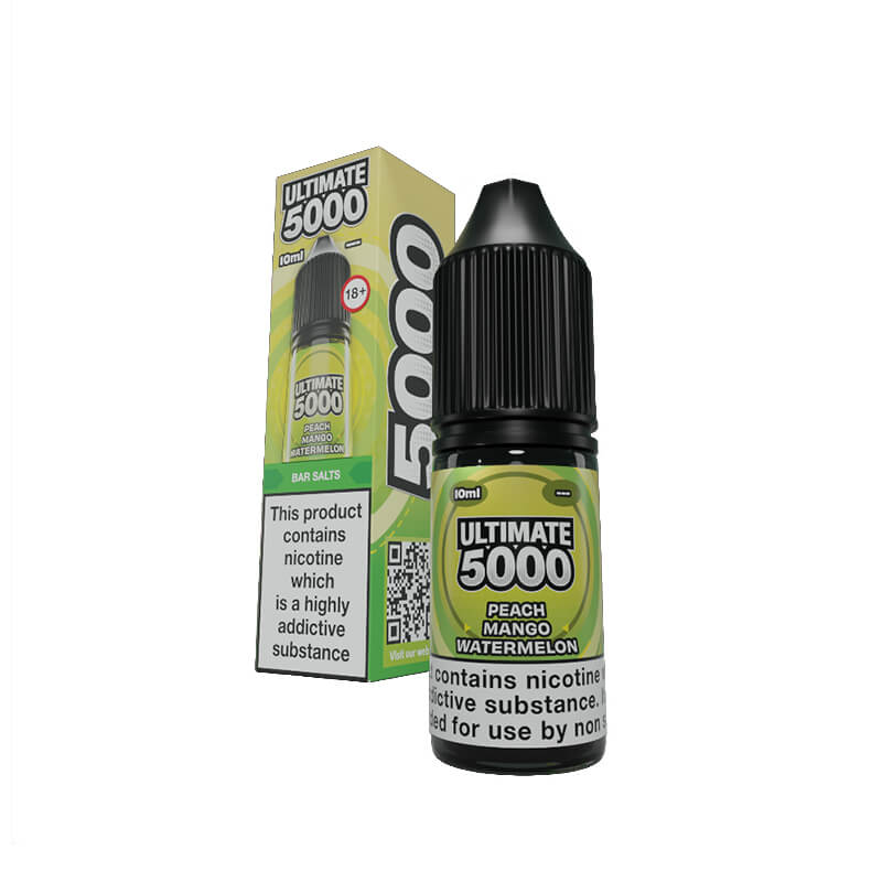 Ultimate 5000 Bar Salt Peach Mango Watermelon 10ml E-Liquid By Ultimate Juice