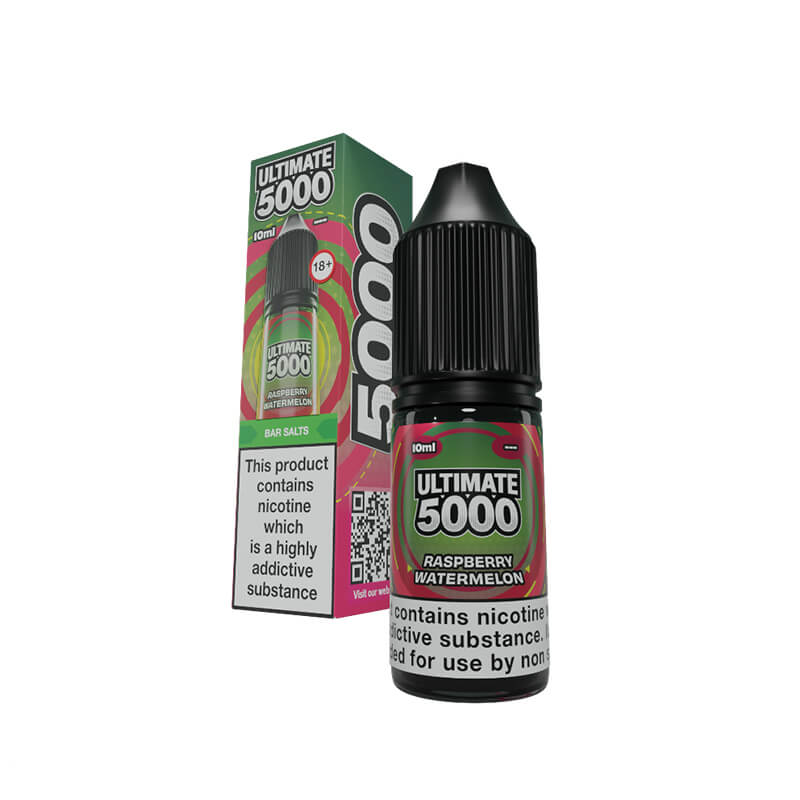 Ultimate 5000 Bar Salt Raspberry Watermelon 10ml E-Liquid By Ultimate Juice