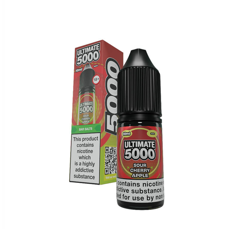 Ultimate 5000 Bar Salt Sour Cherry Apple 10ml E-Liquid By Ultimate Juice