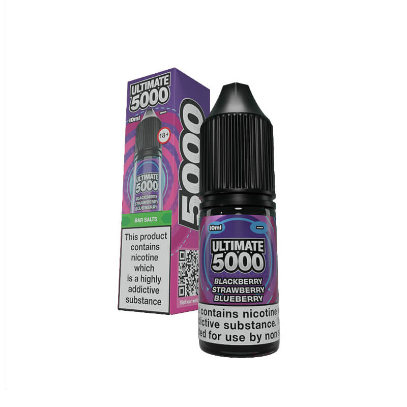 Ultimate 5000 Bar Salt Blackberry Strawberry Blueberry 10ml E-Liquid By Ultimate Juice