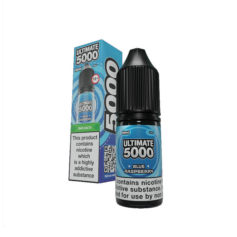 Ultimate 5000 Bar Salt Blue Raspberry 10ml E-Liquid By Ultimate Juice