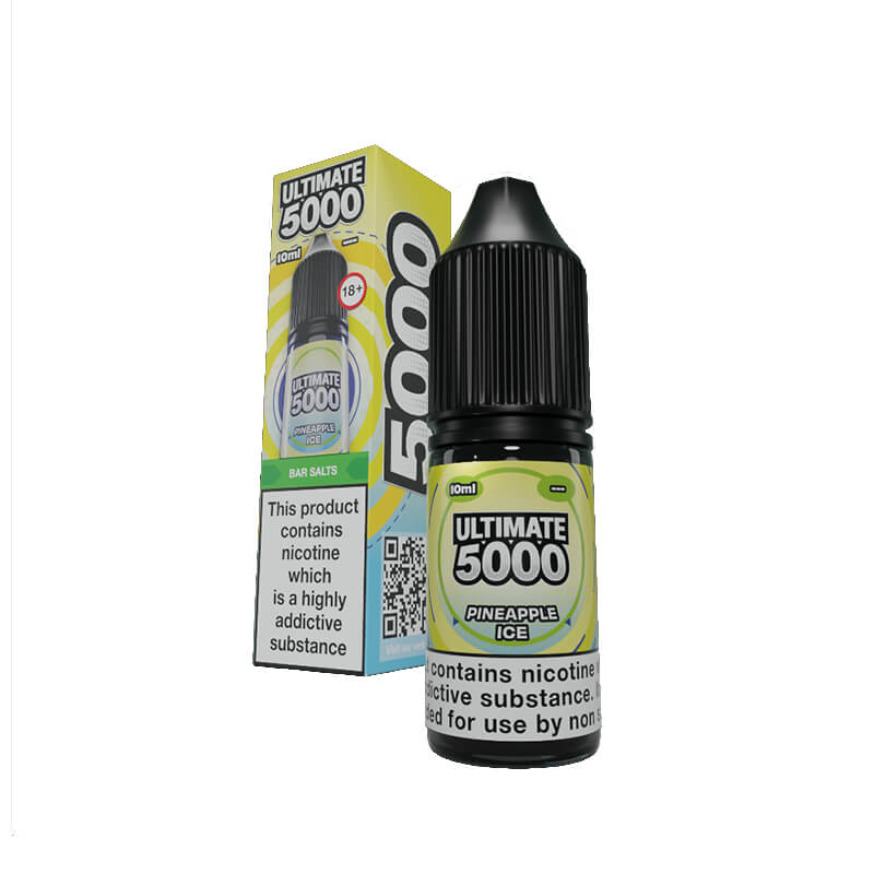 Ultimate 5000 Bar Salt Pineapple Ice 10ml E-Liquid By Ultimate Juice