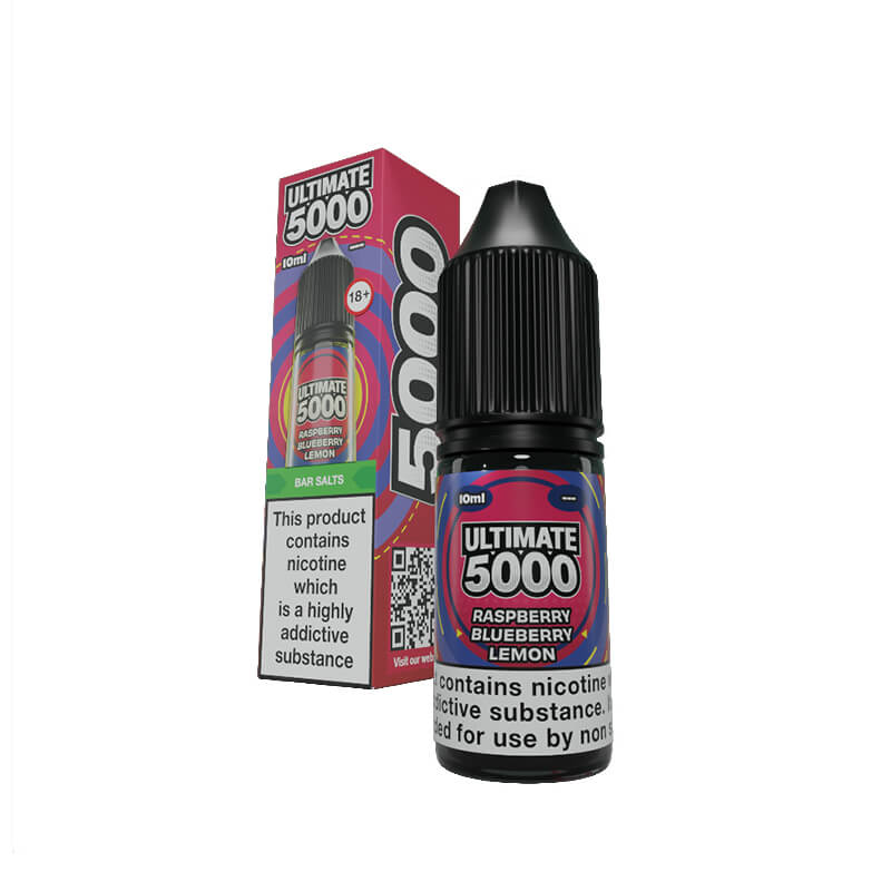 Ultimate 5000 Bar Salt Raspberry Blueberry Lemon 10ml E-Liquid By Ultimate Juice