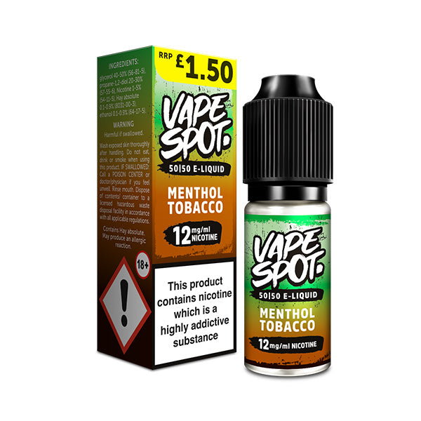 Vape Spot Tobacco Menthol E-Liquid 10ml