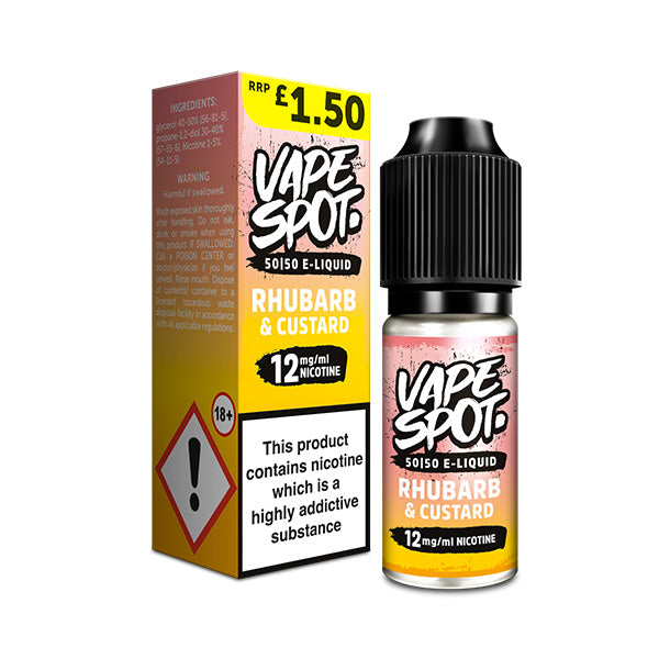 Vape Spot Rhubarb & Custard E-Liquid 10ml