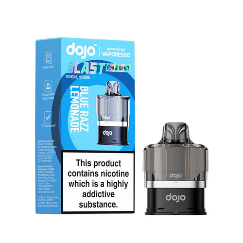 Vaporesso DOJO Blast 6000 Blue Razz Lemonade Prefilled Pod & Refill  - 20mg