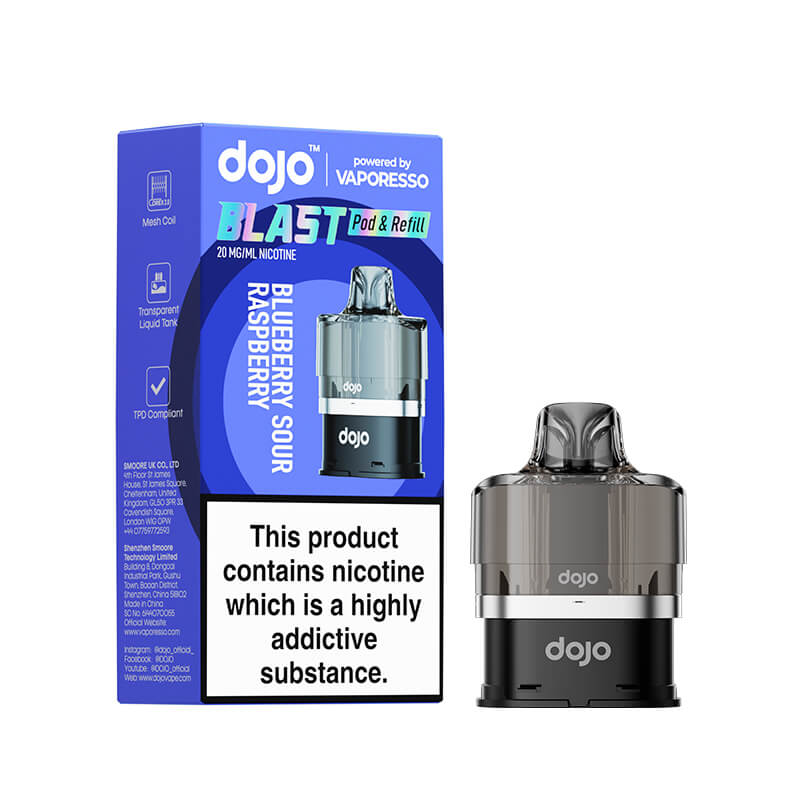 Vaporesso DOJO Blast 6000 Blueberry Sour Raspberry Prefilled Pod & Refill  - 20mg