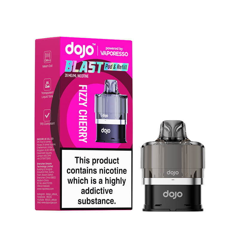 Vaporesso DOJO Blast 6000 Fizzy Cherry Prefilled Pod & Refill  - 20mg