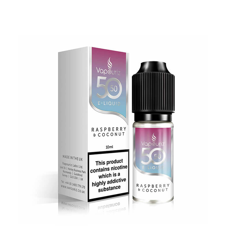 Vapouriz 50/50 Raspberry & Coconut 10ml