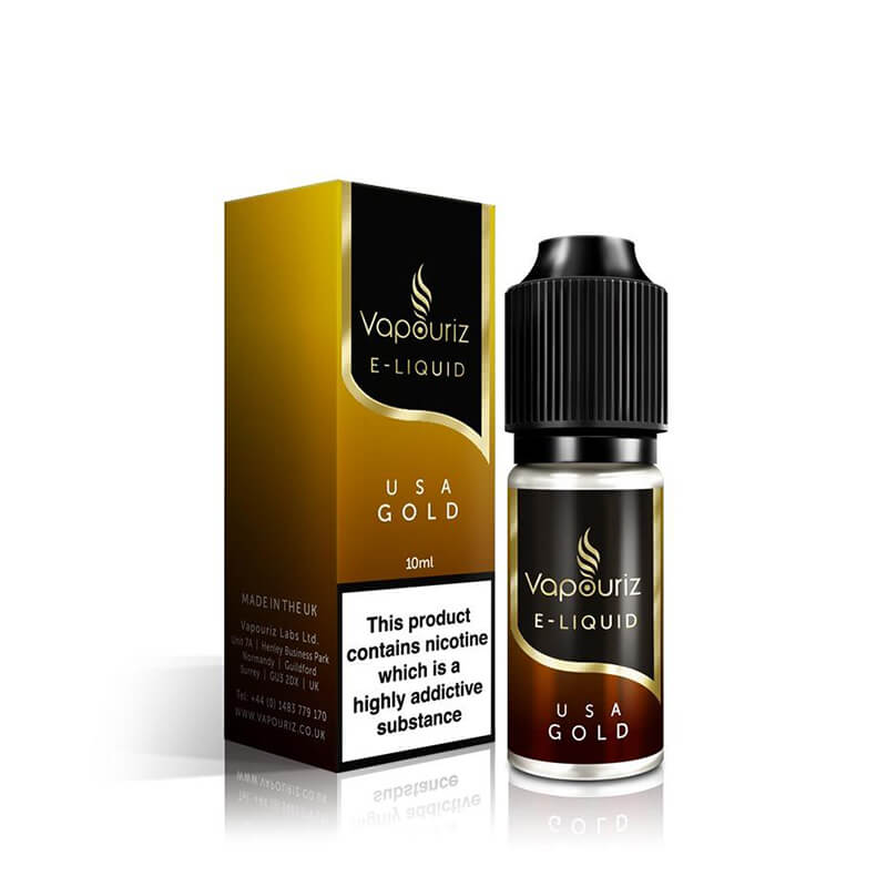 Vapouriz Premium USA Gold Tobacco E-Liquid 10ml