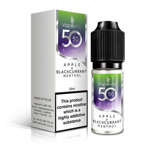 Vapouriz 50/50 Apple & Blackcurrant Menthol 10ml