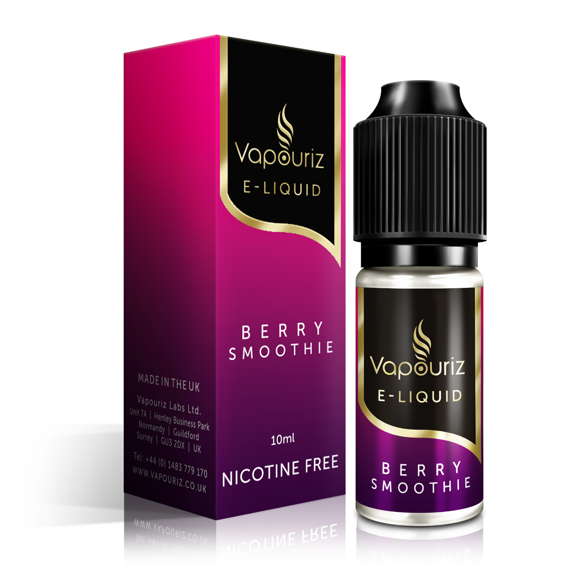 Vapouriz Premium Berry Smoothie E-Liquid 10ml - 0mg