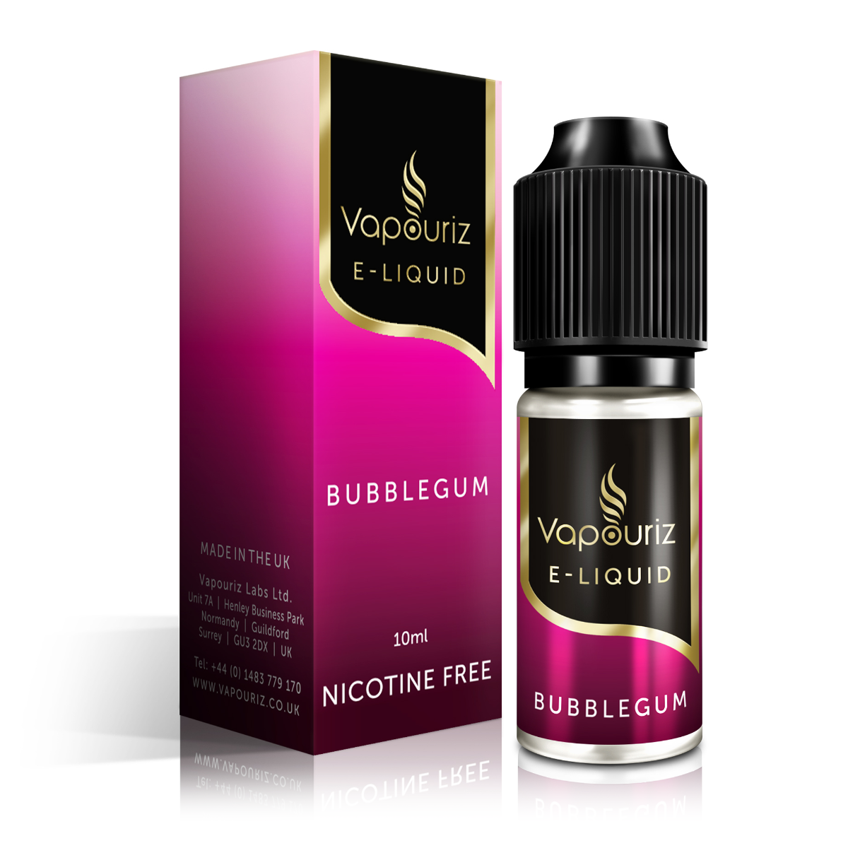 Vapouriz Premium Bubblegum E-Liquid 10ml - 0mg