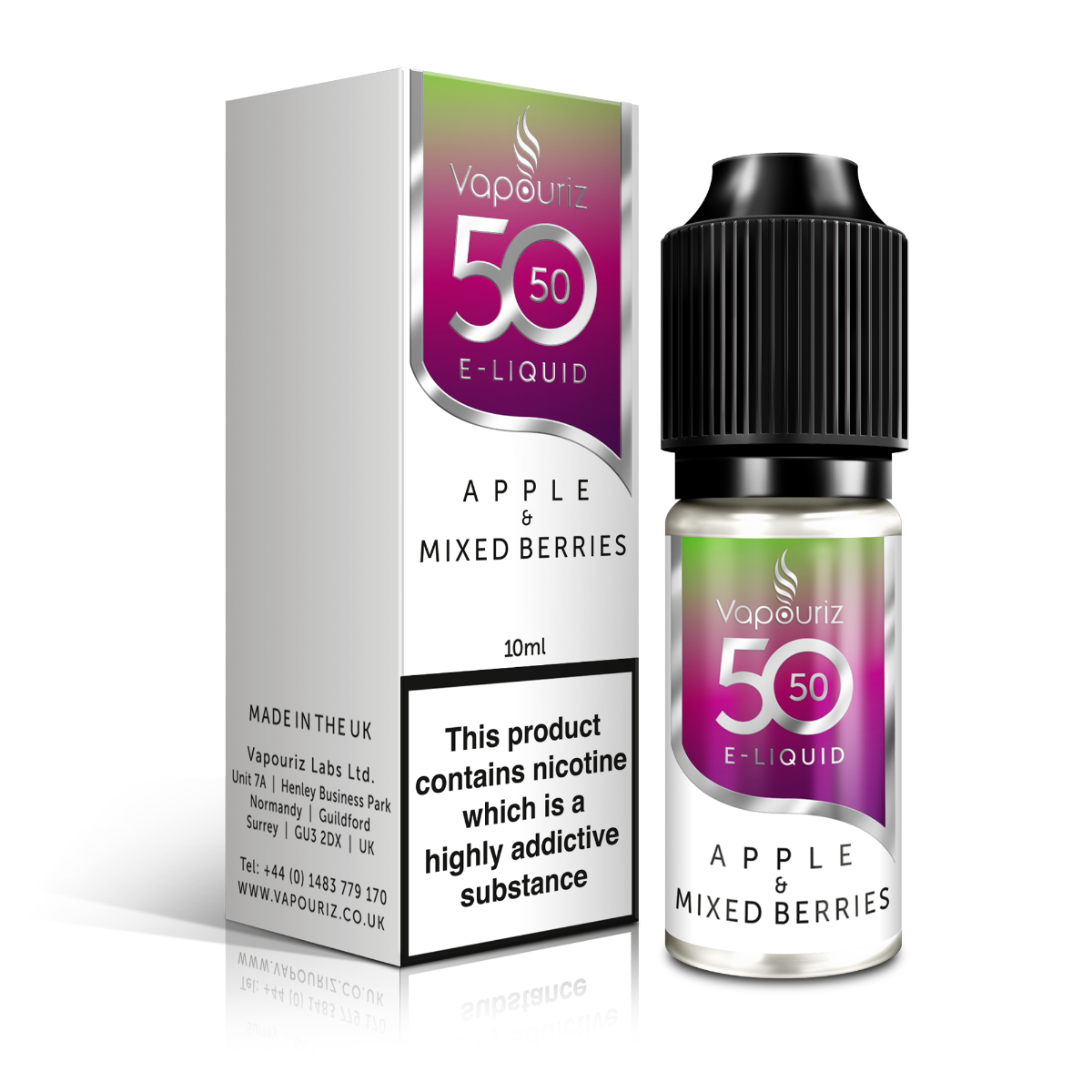 Vapouriz 50/50 Apple & Mixed Berries 10ml 18mg