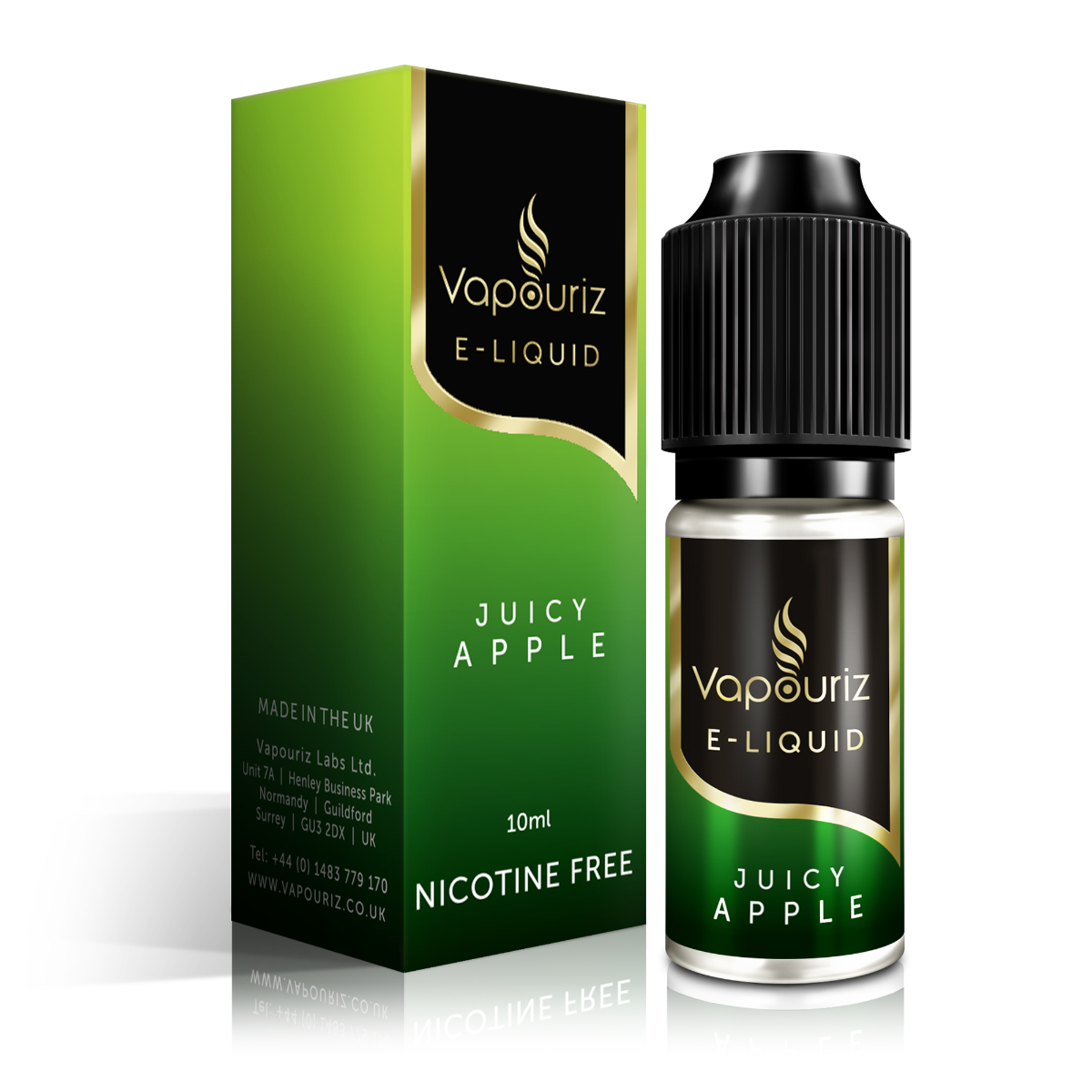 Vapouriz Premium Juicy Apple E-Liquid 10ml - 0mg