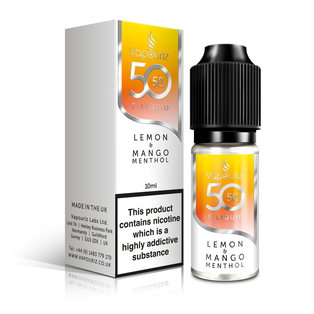 Vapouriz 50/50 Lemon & Mango Menthol 10ml