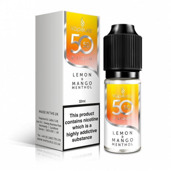 Vapouriz 50/50 Lemon & Mango Menthol 10ml 18mg