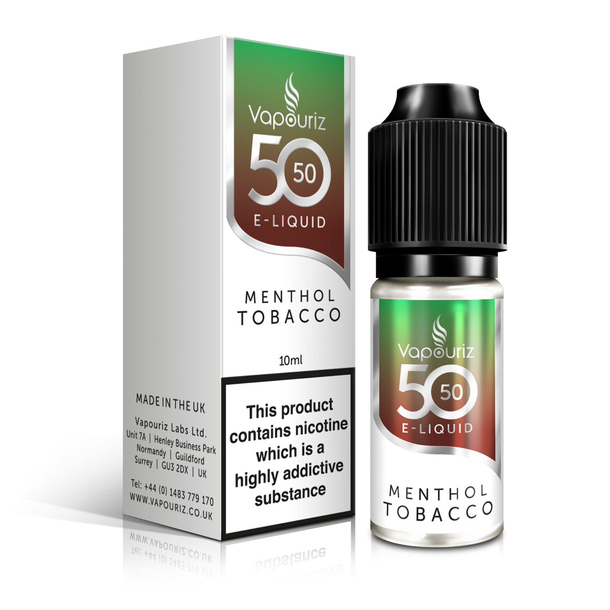 Vapouriz 50/50 Menthol Tobacco 10ml 18mg