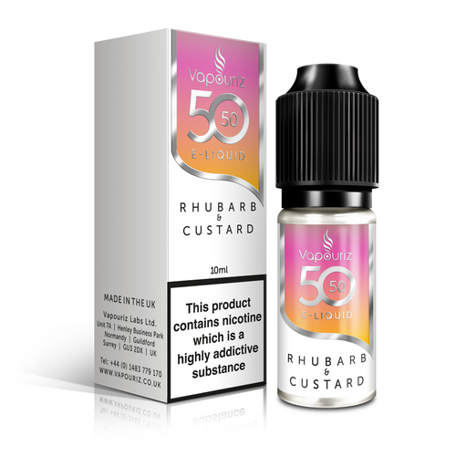 Vapouriz 50/50 Rhubarb & Custard 10ml