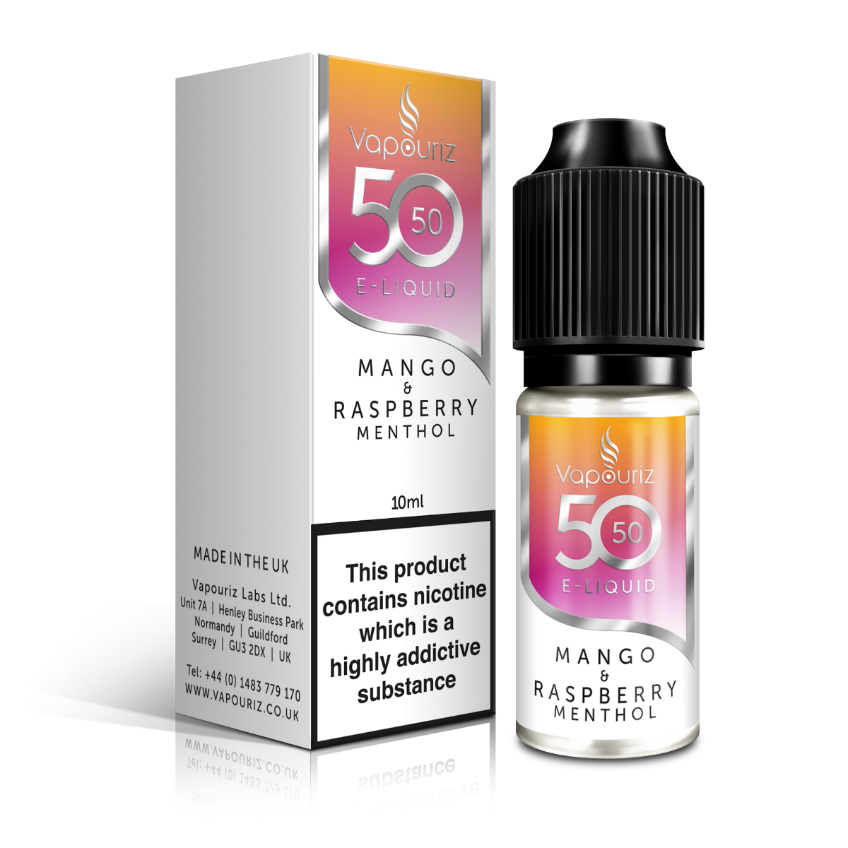 Vapouriz 50/50 Mango & Raspberry Menthol 10ml