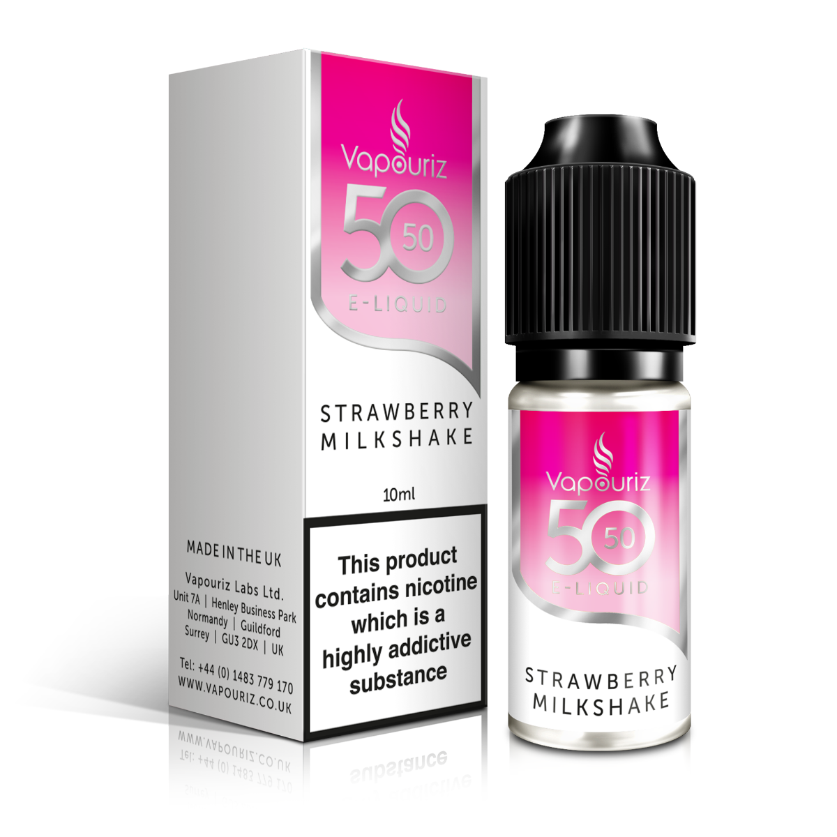 Vapouriz 50/50 Strawberry Milkshake 10ml 18mg