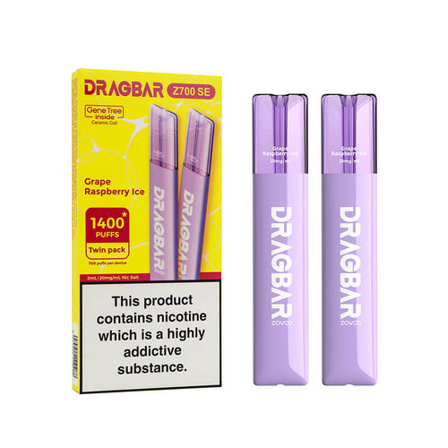 Zovoo Dragbar Z700 SE Grape Raspberry Ice Disposable Vape 20mg